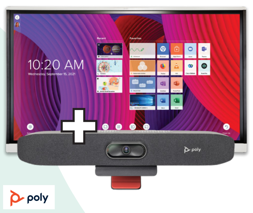 Bundle: SMART Board MX265 inkl. Poly Kamera & Wandhalterung
