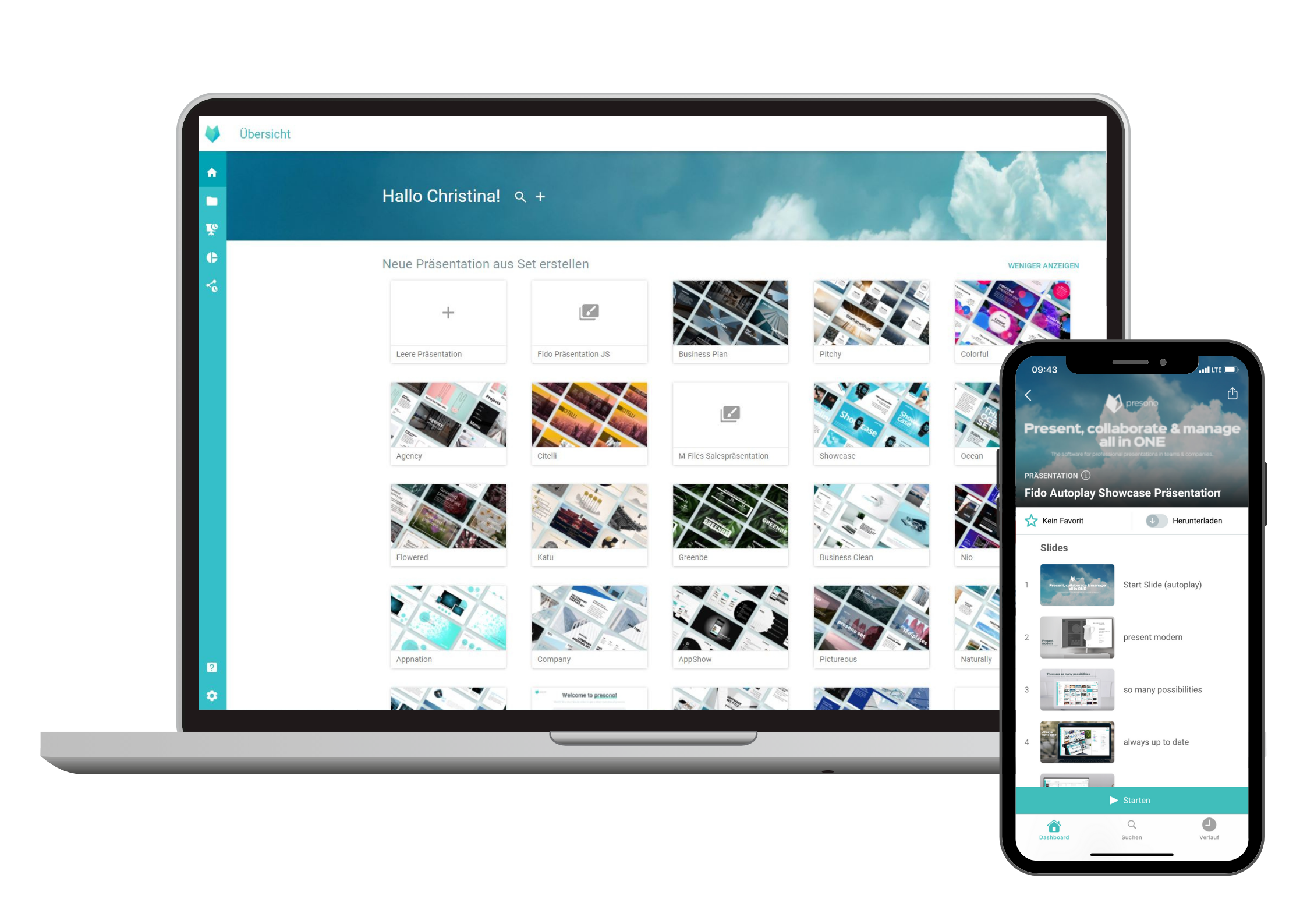 Interaktive Pr&auml;sentation, Produktpr&auml;sentation, Unternehmenspr&auml;sentation, presono