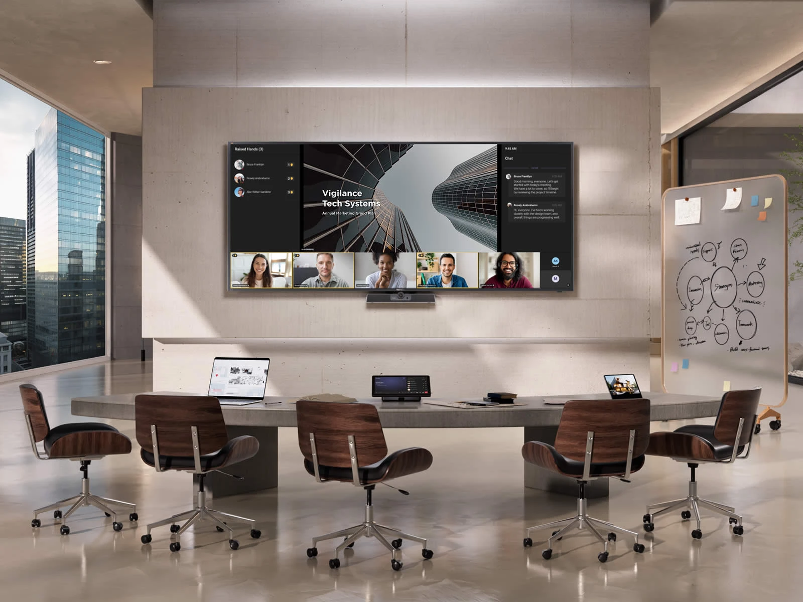 Ultrabreites Konferenz-Display Microsoft Teams zertifiziert (92 Zoll)