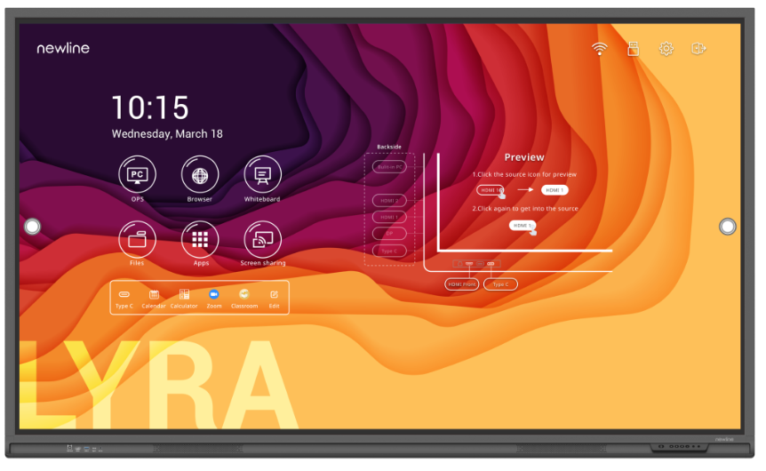 LYRA Pro Premium Touch Display 65 Zoll