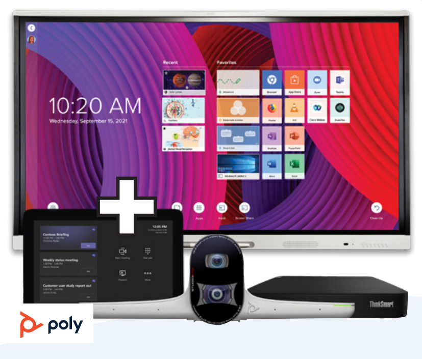 Bundle: SMART Board MX286 inkl. Poly Kamera, Lenovo Steuerung und Halterung